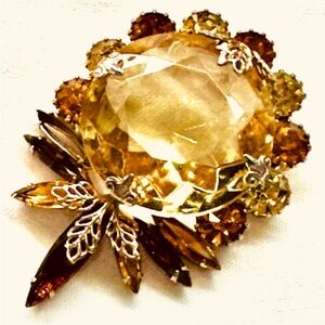 Citrine Colored Brooch